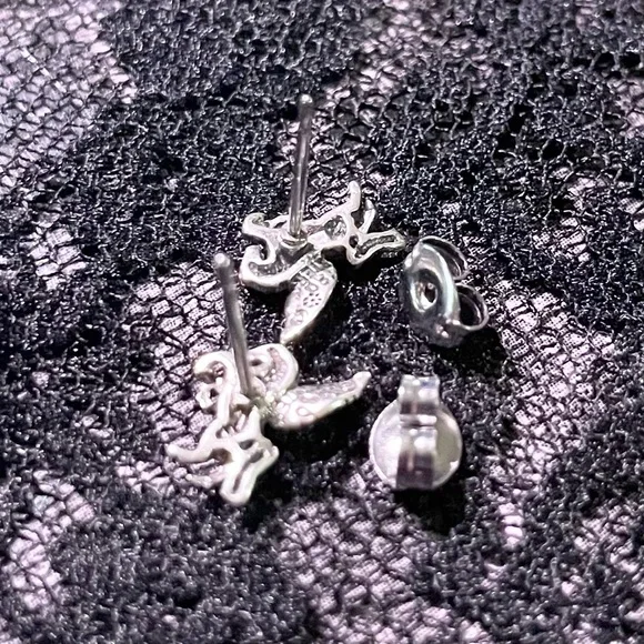 Sterling Silver Pegasus Stud Earrings new - Picture 3 of 6